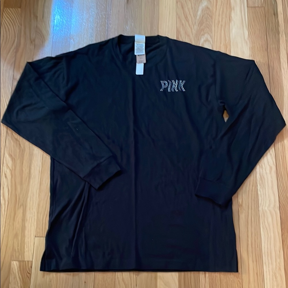 NWT PINK Blinged Long Sleeve Tee Sz M